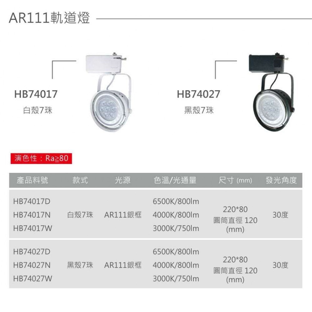 【宇豐國際】含稅 台灣品牌 LED AR111 7珠9W 軌道燈 投射燈 碗公型 工業風 白殼/黑殼 黃光/自然光/白光