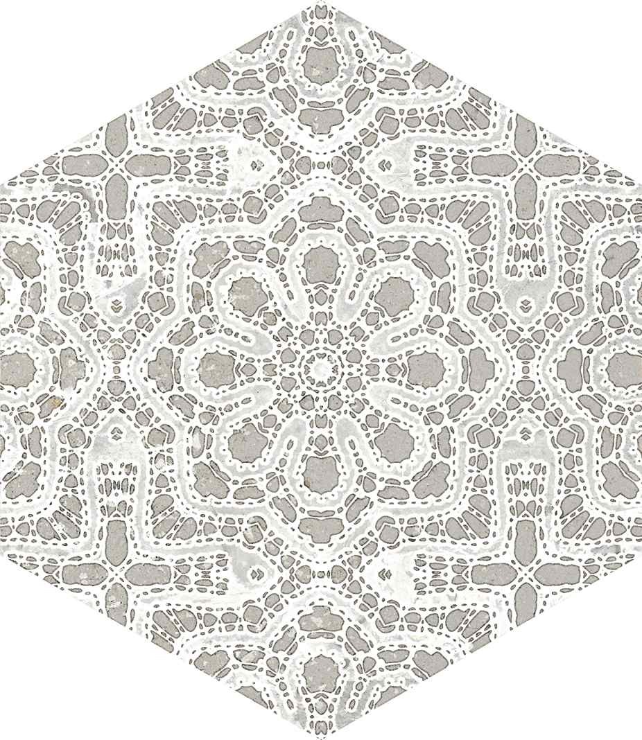 義大利 魔鏡六角素花磚  22*25cm RJ314