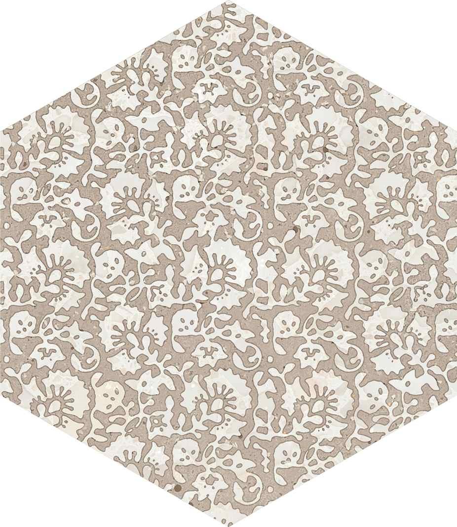 義大利 魔鏡六角素花磚  22*25cm RJ314