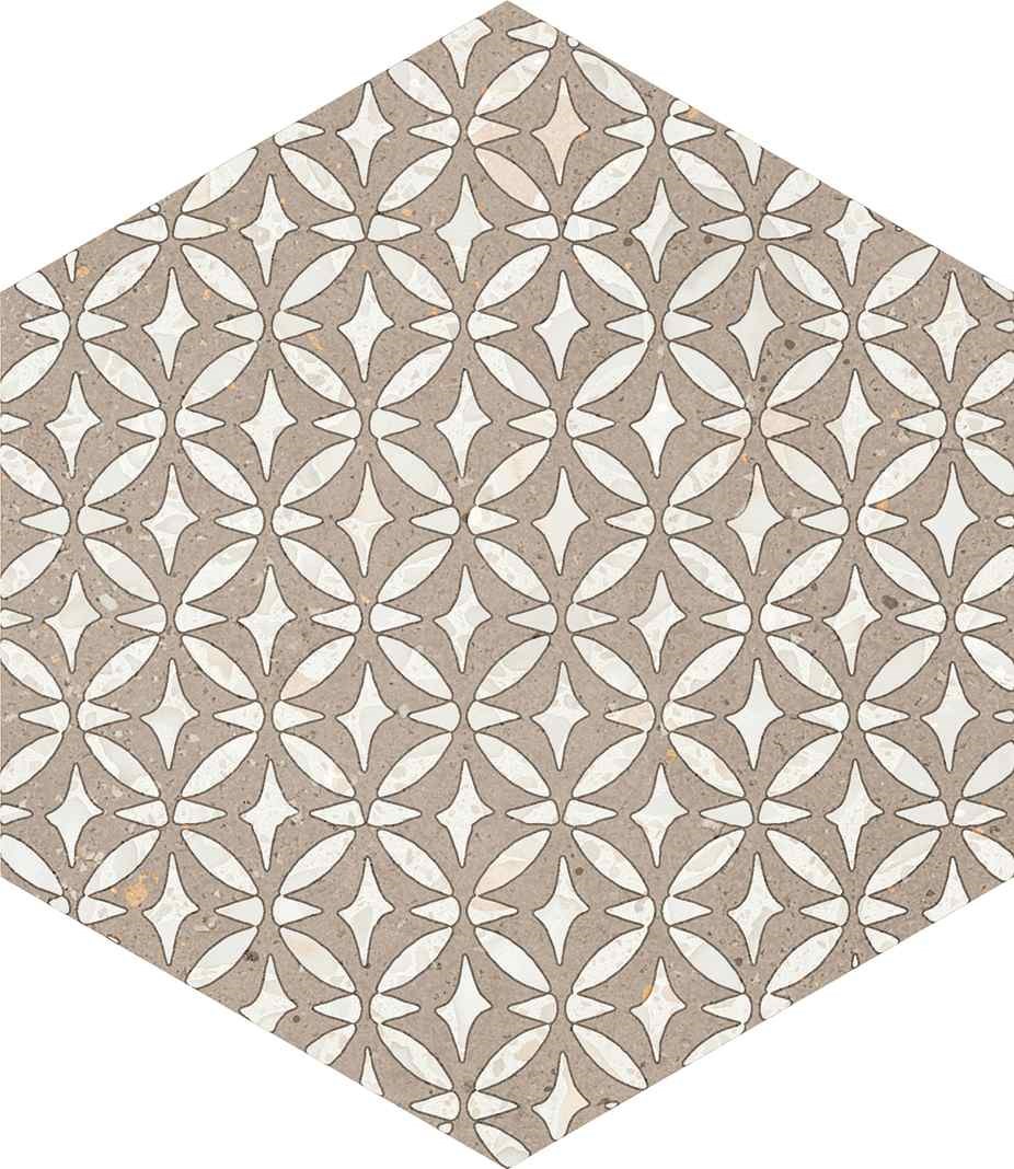 義大利 魔鏡六角素花磚  22*25cm RJ314