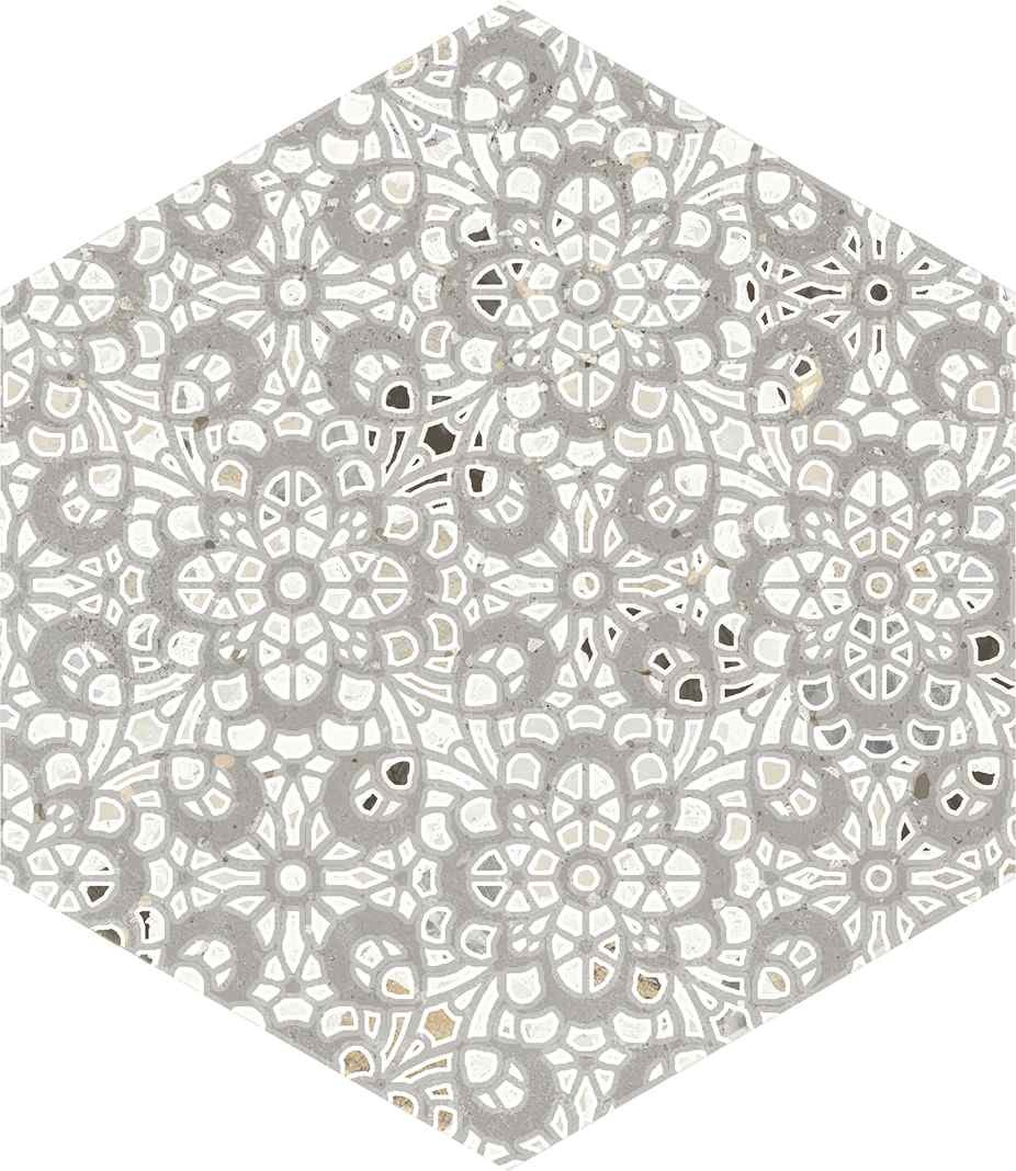 義大利 魔鏡六角素花磚  22*25cm RJ314