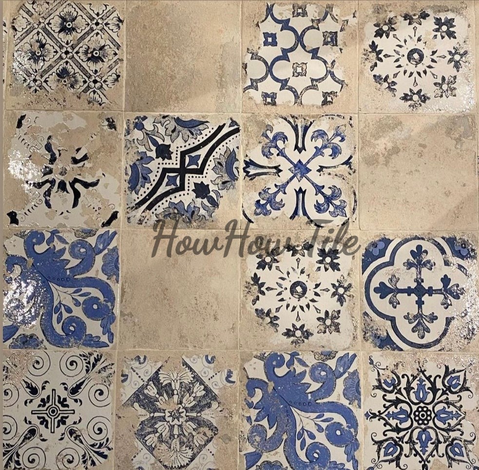 西班牙 花蝴蝶復古素花磚 20*20CM