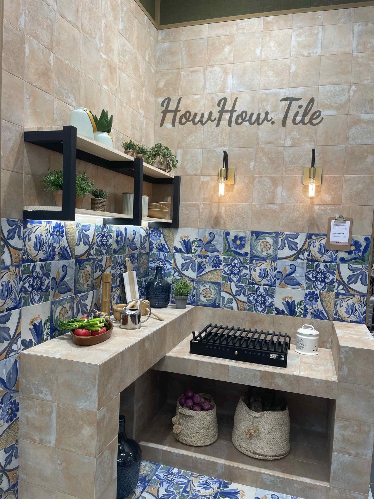 西班牙 花蝴蝶復古素花磚 20*20CM