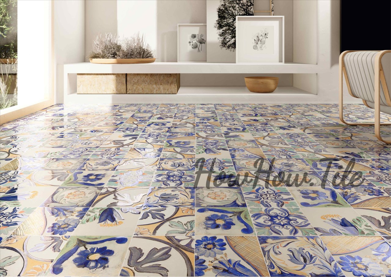 西班牙 花蝴蝶復古素花磚 20*20CM