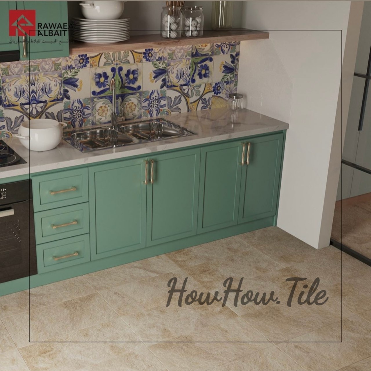 西班牙 花蝴蝶復古素花磚 20*20CM