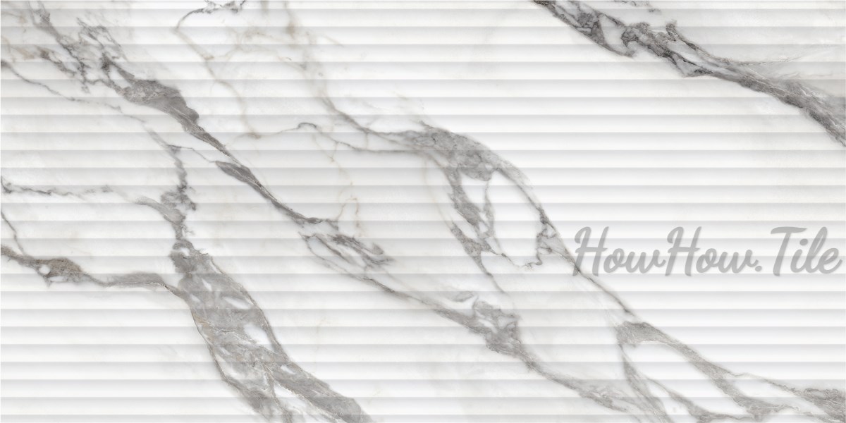 瑰麗大理石素磚立體花磚 60X120 GY6615-8319