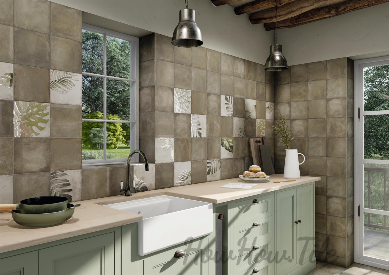 西班牙 熱帶嶼林素花磚 20X20CM  RG185-260