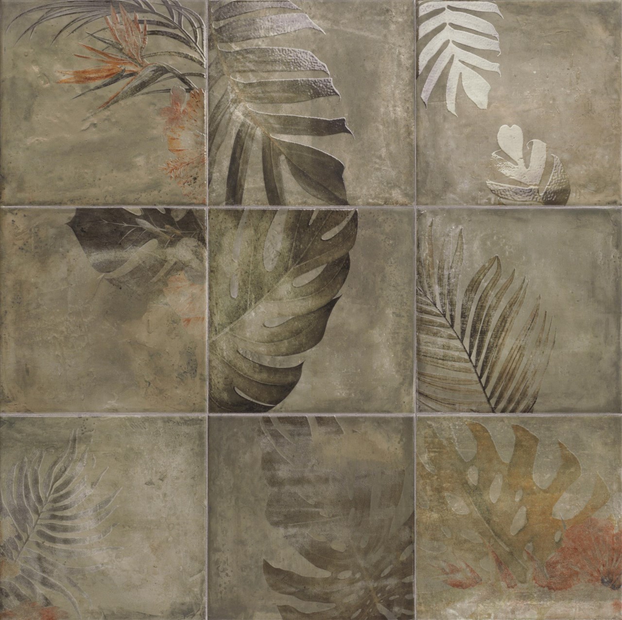 西班牙 熱帶嶼林素花磚 20X20CM  RG185-260