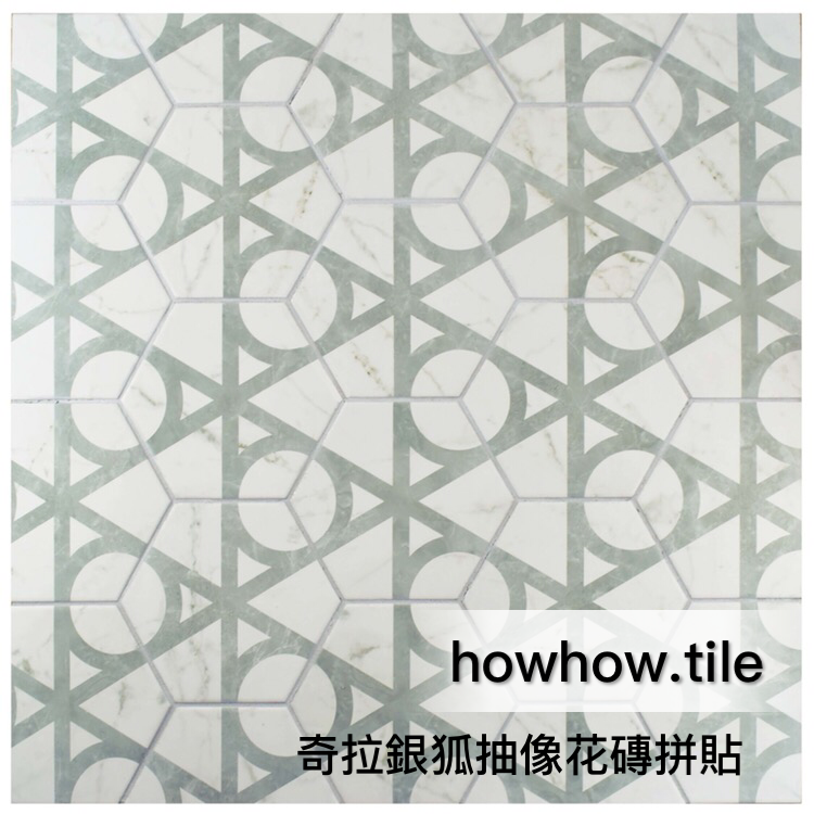 奇拉抽象銀狐六角磚