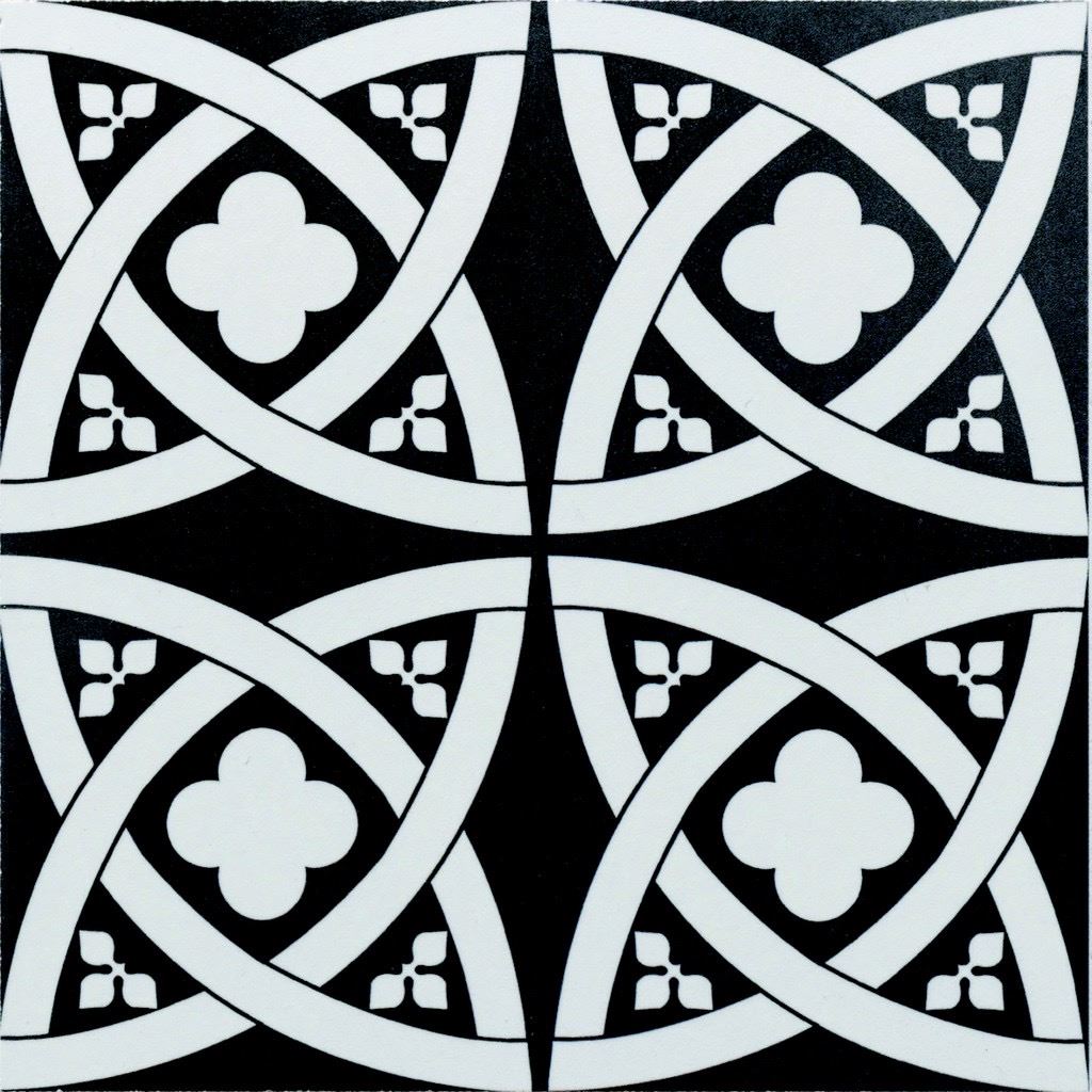 義大利-黑白簡約素磚&花磚(隨機花磚)20*20cm