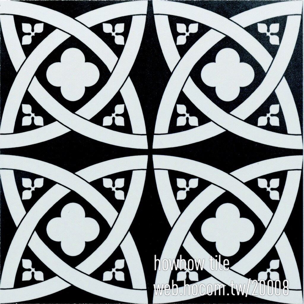 義大利-黑白簡約素磚&花磚(隨機花磚)20*20cm