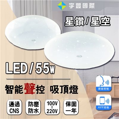 【宇豐國際】含稅 智能語音聲控+APP控制 台灣品牌LED 55W/75W智能聲控吸頂燈 輕快裝 適用5~9坪 CNS認證