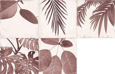 西班牙進口 叢林花磚-紅色 另有素磚可以搭配（25*25cm)GY392.452